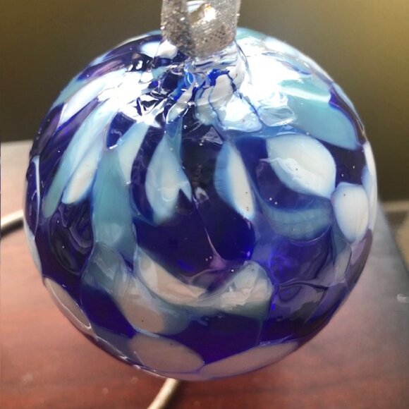 Hand blown Glass Ball by Zorza 3" - Picture 2 of 4